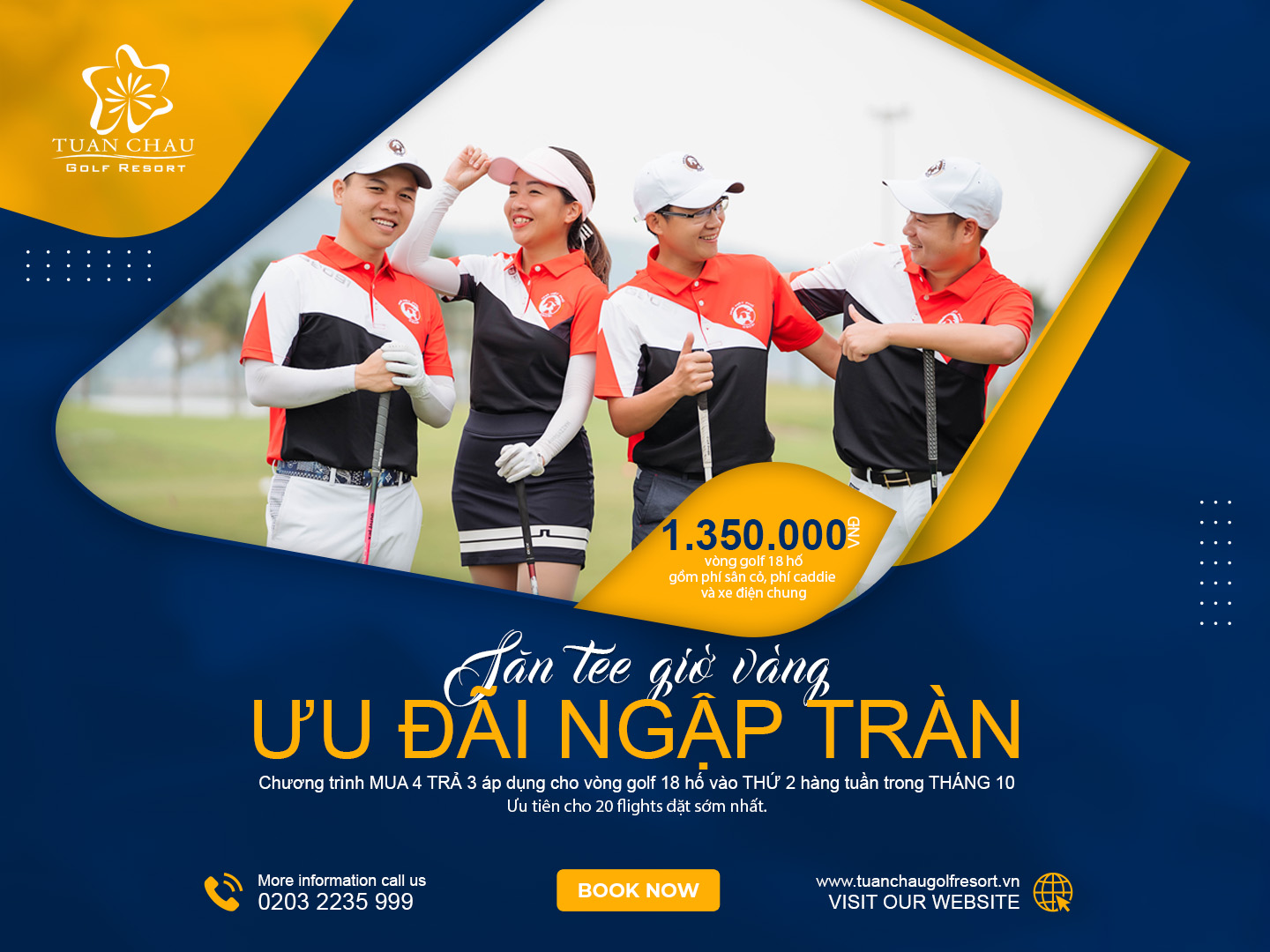 Đặt tee giờ vàng, ưu đãi ngập tràn trong tháng 10
